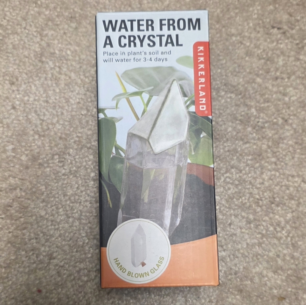 Kikkerland Clear Glass Plant Watering Crystal